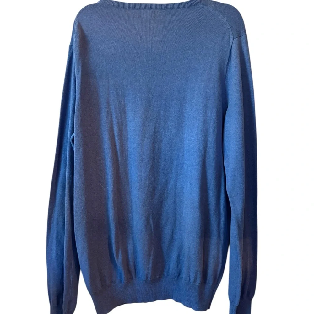 J. Crew Men's Vibrant Blue Crewneck Sweater Cotton/Cashmere Large Tall